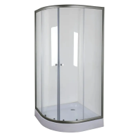 Душова кабіна PLAIN-SC-01-TR/90x90x185/без піддону/прозоре скло 4мм/GRAPHITE (MI6902)
